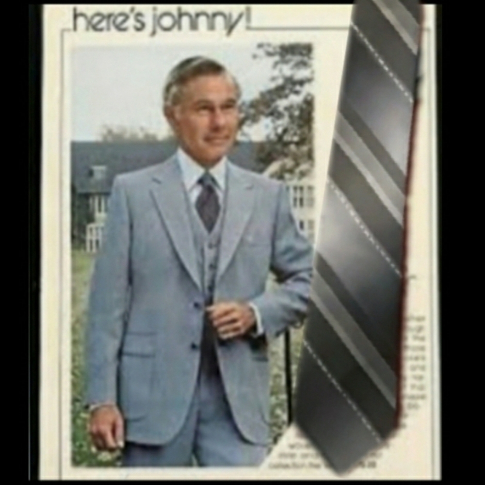 Johnny Carson Diagonal Striped Vintage Necktie